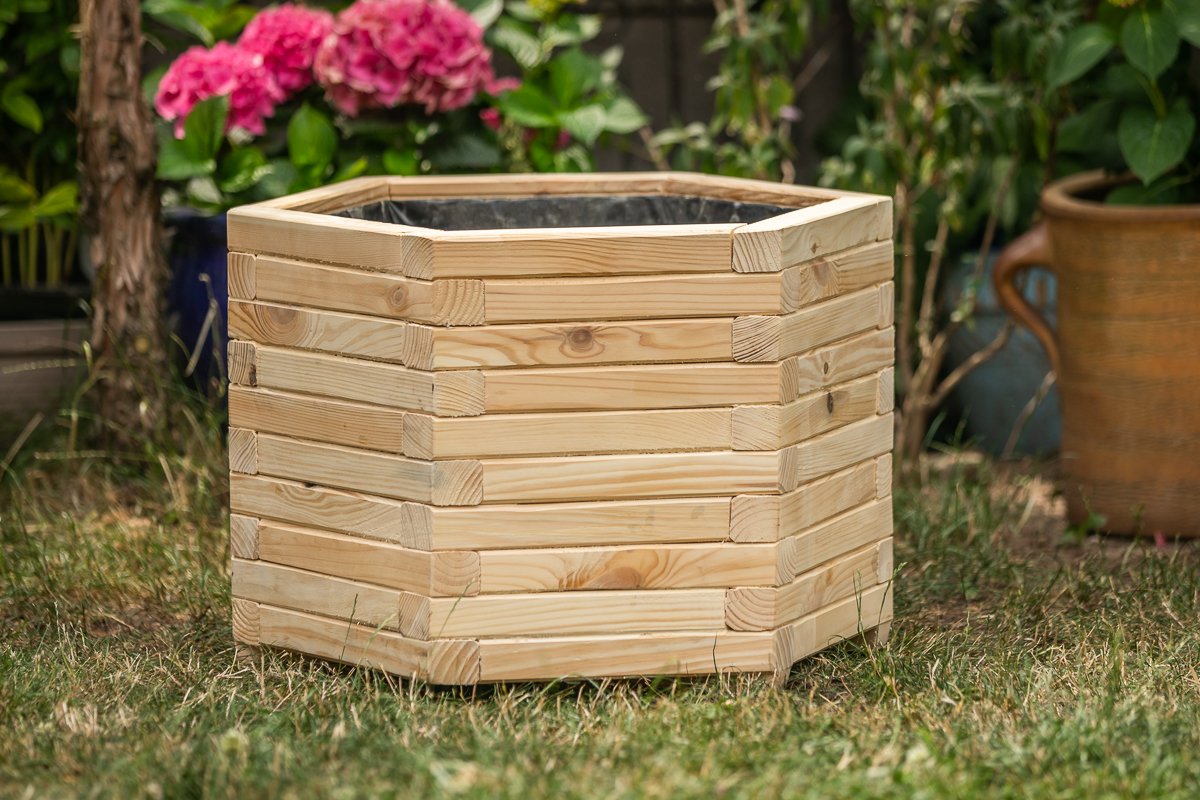 Pflanzkasten Holz Larisa Blumentopf Hit Diagonal 40cm Hoch Blumenkasten Sechseckige 50 Diagonal Garten Pflanzengefasse Gefasszubehor Pflanzkübel Holz Sechseckig