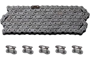 CQSPMOTO 428 Drive Chain 122 Links with 5 Connecting Master Links for 125cc 150cc 200cc Mini Dirt Bike Go-Karts Trail Bike Ta