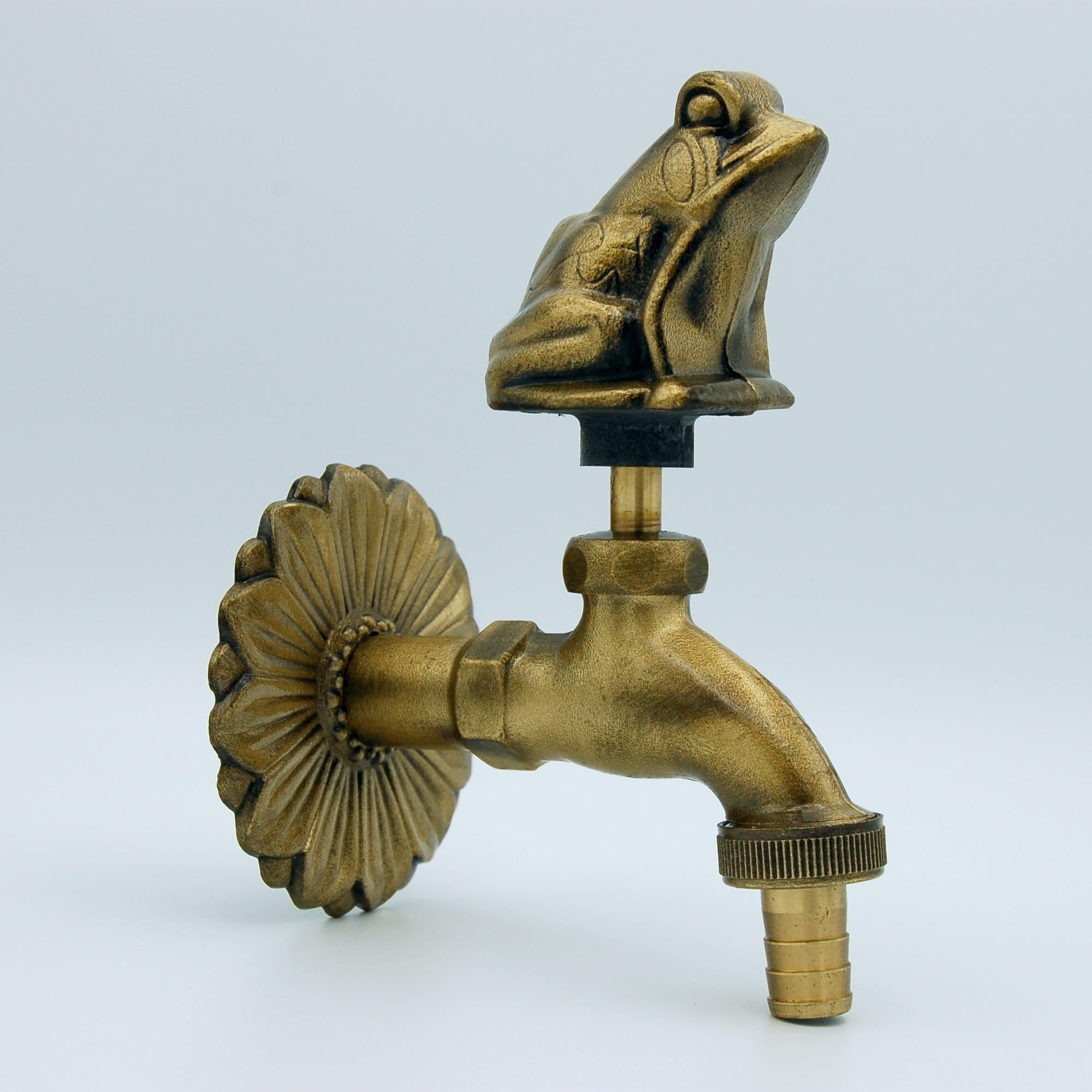 MONTSERRAT Garden Tap 1/2" Decorative Frog with Hose Connector - Brass, Oil Rubbed Bronze, Brown