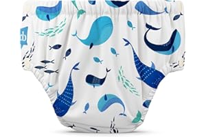 Charlie Banana Reusable Swim Diaper, Washable, with Easy On and Off Snaps for Baby Girls Boys, Soft and Snug Waterproof Fit t
