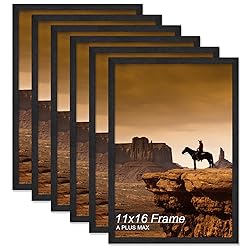 A PLUS MAX 11x16 Picture Frame Set of 6, Black