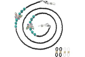 JURYLOO Beaded Eyeglass Chain Glasses Holder Necklace Sunglasses Chain Eye Glasses Holders Around Neck for Women Stylish
