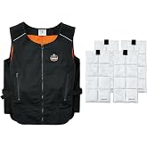 Ergodyne Cooling Vest with 4 Ice Packs, Lightweight, Quick Recharge Cooling, Chill Its 6260, L/XL