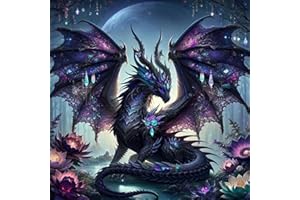 DYAIANGMU Dragon Stamped Cross Stitch Kits for Adults Beginner,Flower Counted Cross Stitch Kits Printed Stitching Cute Patterns Dimensions Needlepoint Art Crafts Embroidery Kits for Adults Beginners