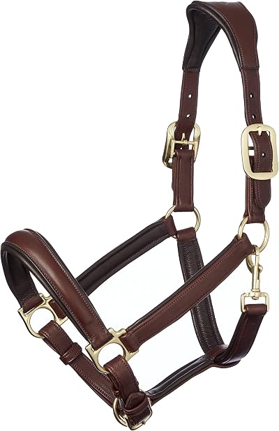 LeMieux Anatomic Headcollar Brown Padded Leather & Metal Fittings Full