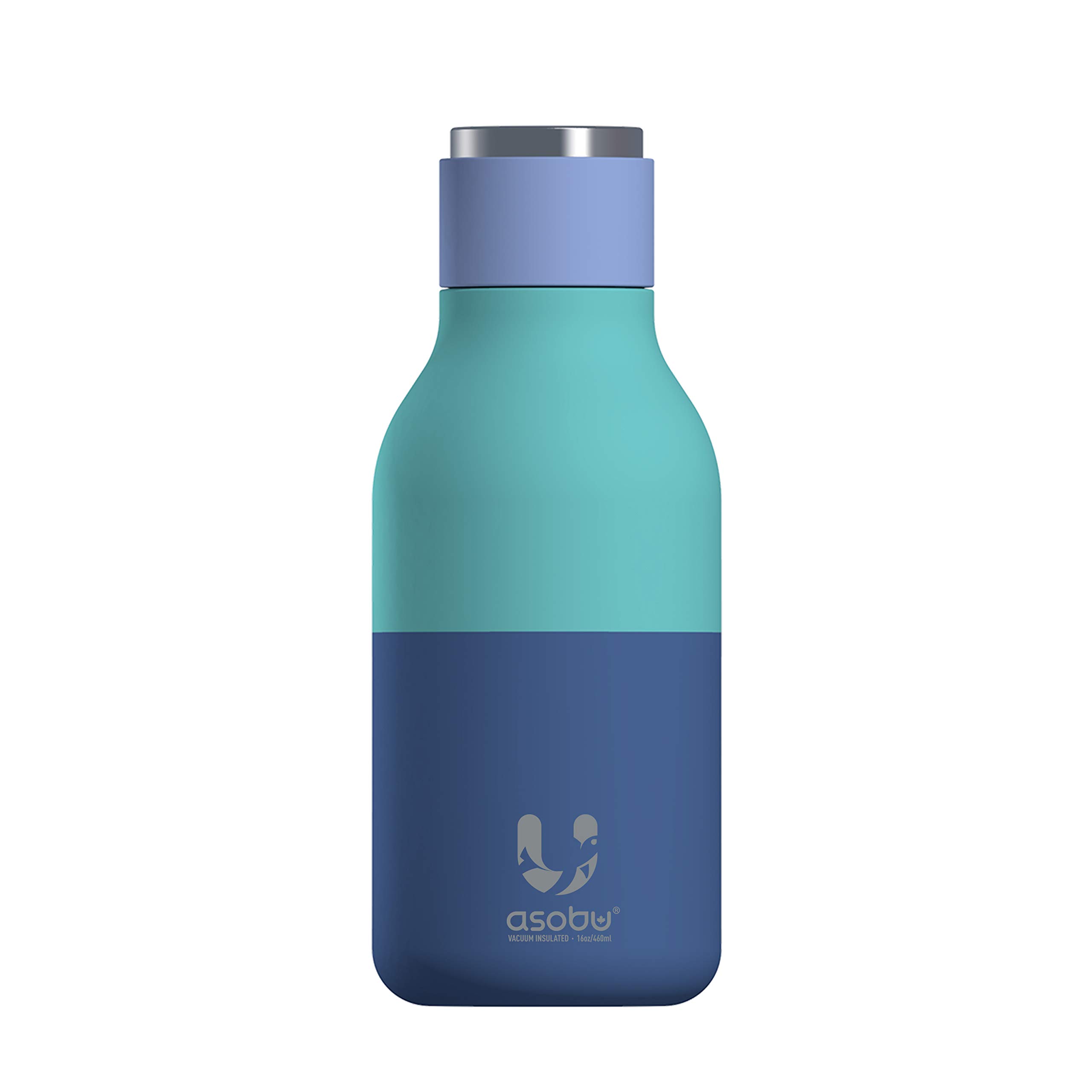 Urban Insulated and Double Walled Stainless Steel Bottle 16 Ounce by Asobu (Pastel Blue)