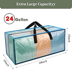 6 Pack Heavy Duty CLear Moving Bags, Large CLear