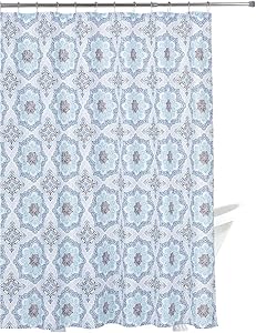 Home Queen Print Shower Curtain, Artistic Paisley Floral Mandala Watercolor Painting Artwork Print Bathroom Curtain, 71 X 71 Inch, Brown Teal Navy