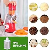Wieat 3 in 1 Rotary Cheese Grater Vegetable Slicer Stainless Steel Chopper view 3