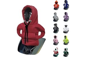 vvag Gear Shift Hoodie, Hoodie Car Gear Shift Cover, Car Shift Knob Hoodie, Automotive Interior Accessories, Universal Fit Knob Cover Gift (Red)