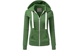 DOUBLJU Lightweight Thin Zip-Up Hoodie Jacket for Women with Plus Size