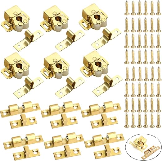 12 Piezas Cerradura de Cierre de Doble Rodillo, Cerradura de Puerta de