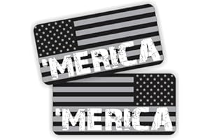 JAY GRAPHICS Pair ~ American Flags Black Ops MERICA Vinyl Decals | Stickers AR-15 AR15 Lower, Helmets, Hard Hats, Tool Box Motorcycle Stealth America USA Patriotic Laptop Welder Welding