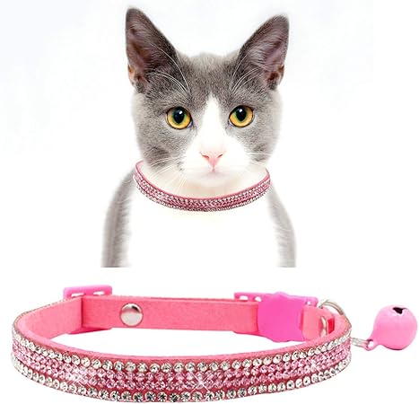 pink cat collar with bow