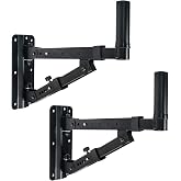 Sound Town 2-Pack Adjustable Wall Mount Speaker Brackets with 180-degree Swivel (STWSD-048B)