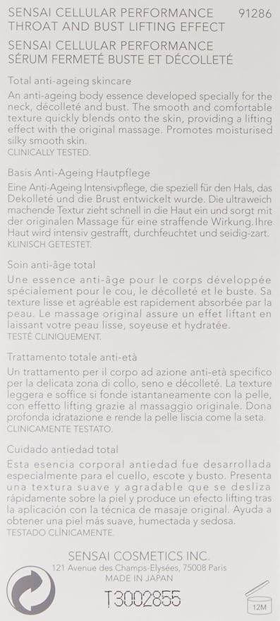 Buy Kanebo Sensai Throat Bust Lifting Effect Formula 37900