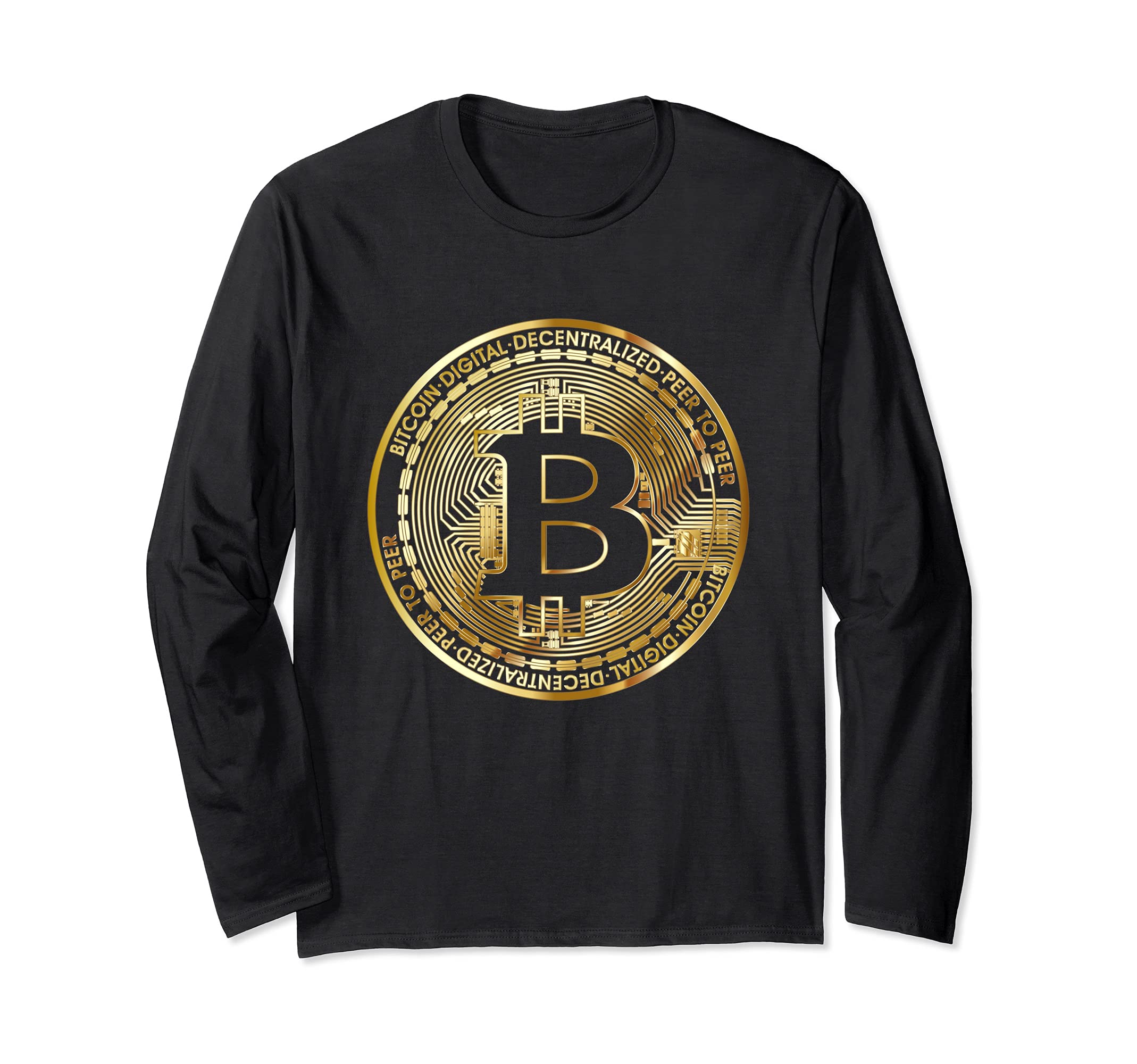 Bitcoin BTC Coin Crypto Trader #bitcoin Future Freedom Gift Long Sleeve T-Shirt