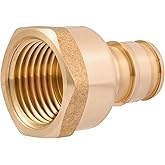 SharkBite 1/2 Inch Expansion FNPT Adapter Fitting for PEX-A Pipe, Brass Plumbing Fittings, Female NPT Adapter for PEX-A Tubing, UAB072LFA