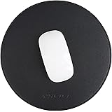 YXLILI Mouse Pad, Double-Sided Mouse Pads Small Round PU Leather Mouse Mat with Stitched Edge Waterproof Mouse Pads for Wirel
