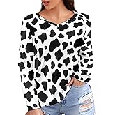 Belidome Plus Size Tops for Women Long Sleeve V Neck T shirts S-5XL Tee Blouse for Casual Travel Party