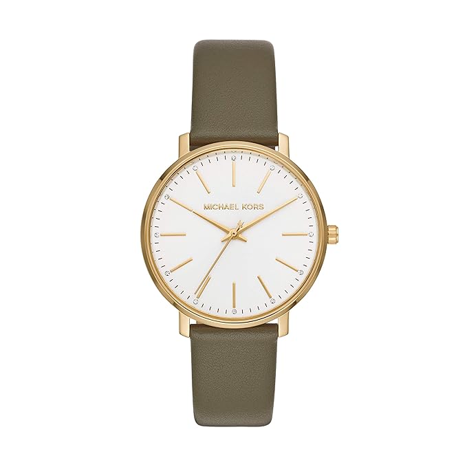 Michael Kors Damen Analog Quarz Uhr mit Leder Armband MK2831