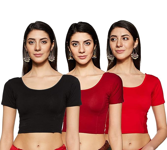 Women's Cotton Lycra Readymade Saree Blouse