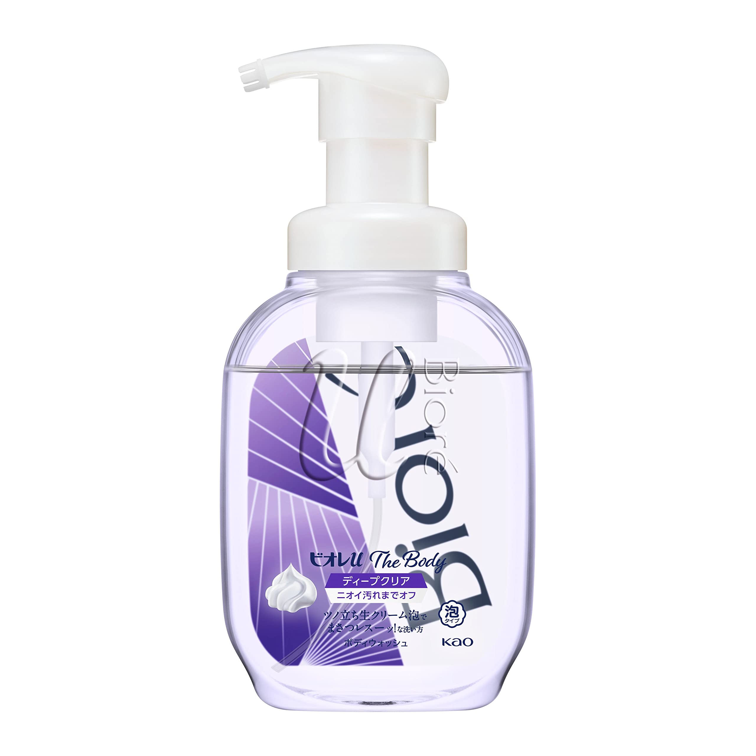 Biore U The Body Foaming Type, Deep Clear, Herbal Fresh Scent, Pump, 18.2 fl oz (540 ml), Highly Lubricating Formula, Fresh Herbal Fresh Scent