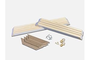 P&L ART. DIY Solid Wood Canvas Frame Kit for Oil Painting Wall Art (18" x 4PC), Customized Wooden Art Frames for Paintings & Canvases, Easy to Build Canvas Stretching System, Framed Picture Accessories