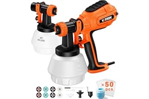 VOTREK Electric HVLP Paint Sprayer Gun for House Painting, Dual-Gun Detachable System with 8 Nozzles & 1200ml Container – Perfect for Furniture, Cabinets, Interior/Outdoor Projects, Lightweight