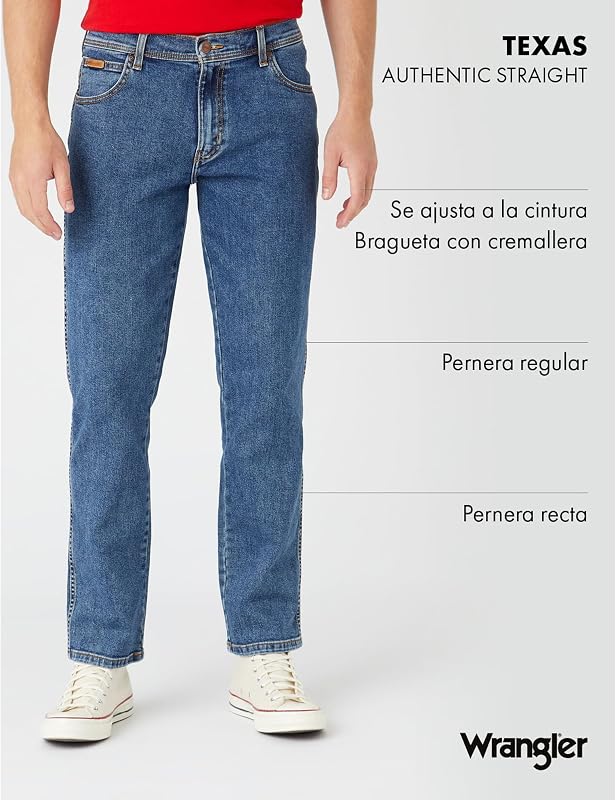 - Jeans Hombre - Corte Recto Authentic - Texas - Stonewash