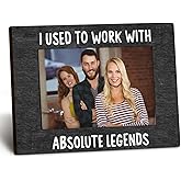 DUXMNAMG Retirement 4x6 Picture Frame, I Used to Work with Absolute Legends Photo Frame, Retirement Gifts for Men Women Coworkers, Retired Farewell Picture Photo Frames for Desk Decor