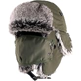 CHOK.LIDS Waterproof Winter Trapper Ushanka Hat Ear Flap Chin Strap | Ear flaps with chin strap, faux fur lining, one size fits most, unisex trapper hat for winter snow and hunting