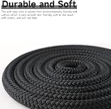 Aorgasms 3 Pack 8MM Black Cotton Rope 10M Cord for Crafts Bundling Hanging DIY view 3