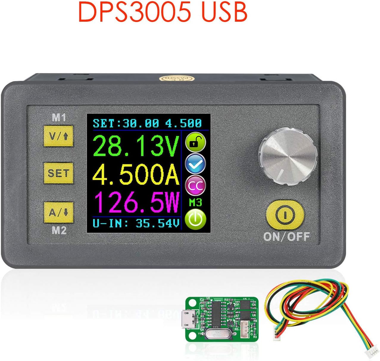 WINGONEER DPS3005 USB Communication Constant Voltage Current Step-Down Power Supply Module Voltage Converter LCD Voltmeter