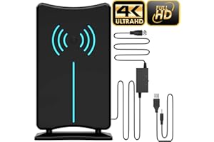 BUTOOK 2024 Version Amplified HD Digital 'Matrix' TV Antenna Long 580 Miles, Support 4K 1080p Fire tv Stick and All Older TV's Indoor HDTV Local Channels, Signal Booster - 16.5ft Coaxial Cable