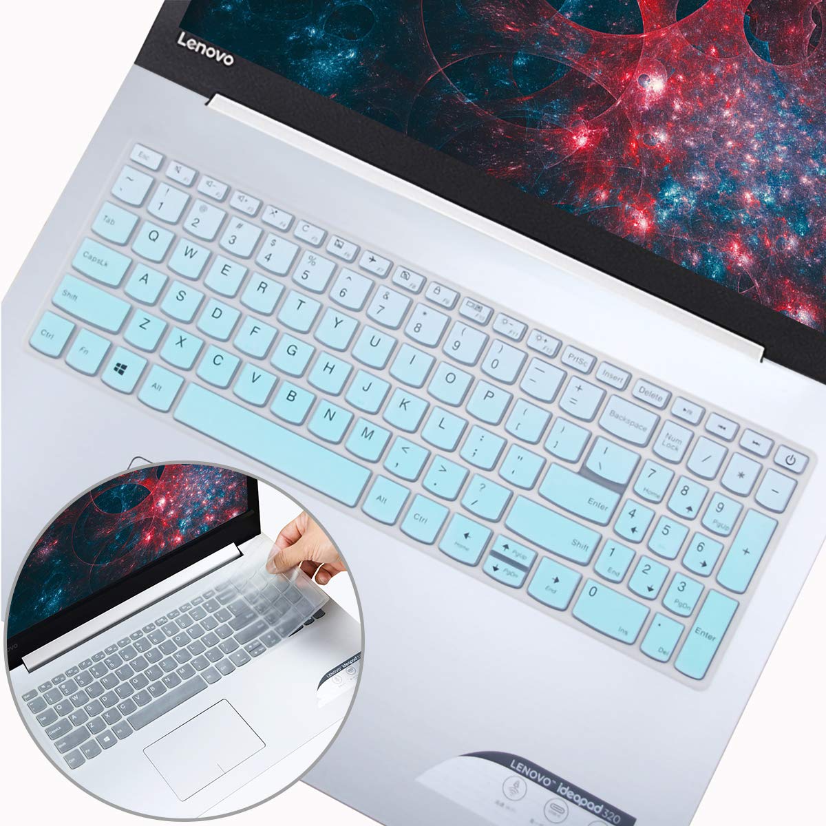 Photo 1 of 2Pack Keyboard Cover for Lenovo Yoga c740 c940 15.6, ideapad 3 15.6, Lenovo IdeaPad 15.6" 17.3" 320 330 330s 340s 520 S540 720s 130 S145 L340 S340 V330 V130 Keyboard Protective Skin