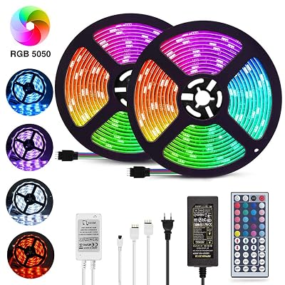 thumbnail image 2 of FANSIR LED Strip Lights 10m(32.8ft) RGB Colour Changing Strip Lights SMD 5050 Rope Lights With Remote & Control Box For Bedroom, Cabinet, Room, TV, Home, Party, Kitchen, Festival, DIY Decoration 2 of 12