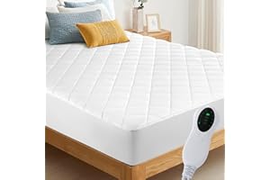 FIJINHOM Electric Heated Mattress Pad Full Size,Heating Mattress Pad Luxury Bed Warmer 10 Heat Settings | Auto Off 2-4-8 Hours | Fit Up to 18" Deep Pocket | Machine Washable