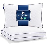 Mosluna Shredded Memory Foam Pillows Standard Size Set of 2, Soft Bed Pillow for Side and Back Sleepers, Medium Firm Pillows 2 Pack with Gusset(20"x26")