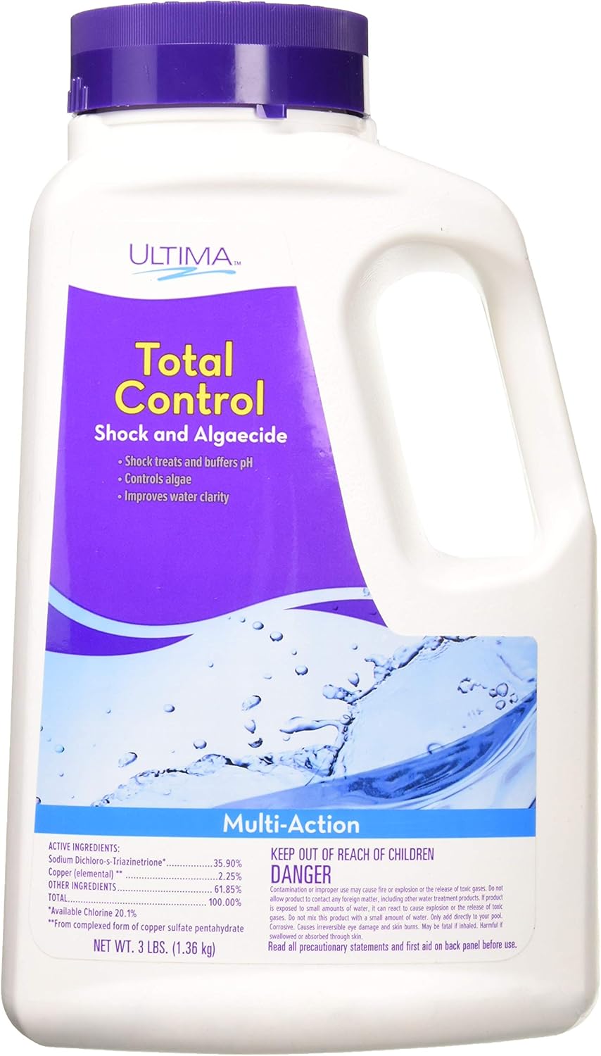 Amazon Com Ultima 24726 Total Control Blended Shock And Algaecide For Swimming Pools 3 Pounds Swimming Pool Algaecides Garden Outdoor