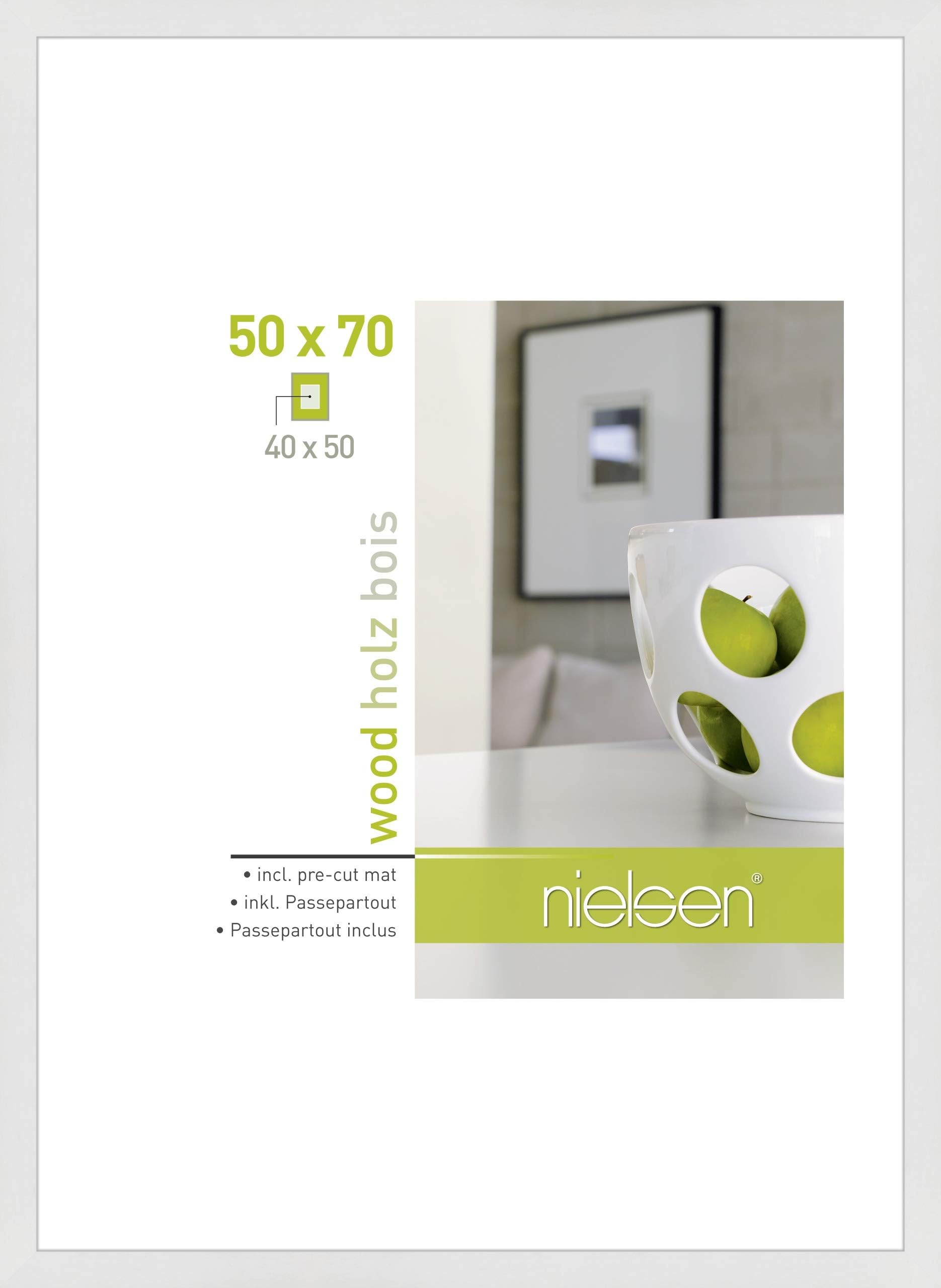 Nielsen Apollo White 50 x 70 cm Wooden Picture Frames