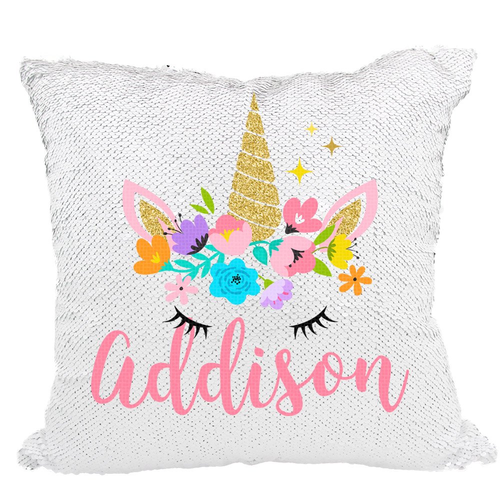 unicorn pillow sequin