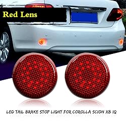 GTINTHEBOX Red Lens Led Rear Bumper Reflector Tail