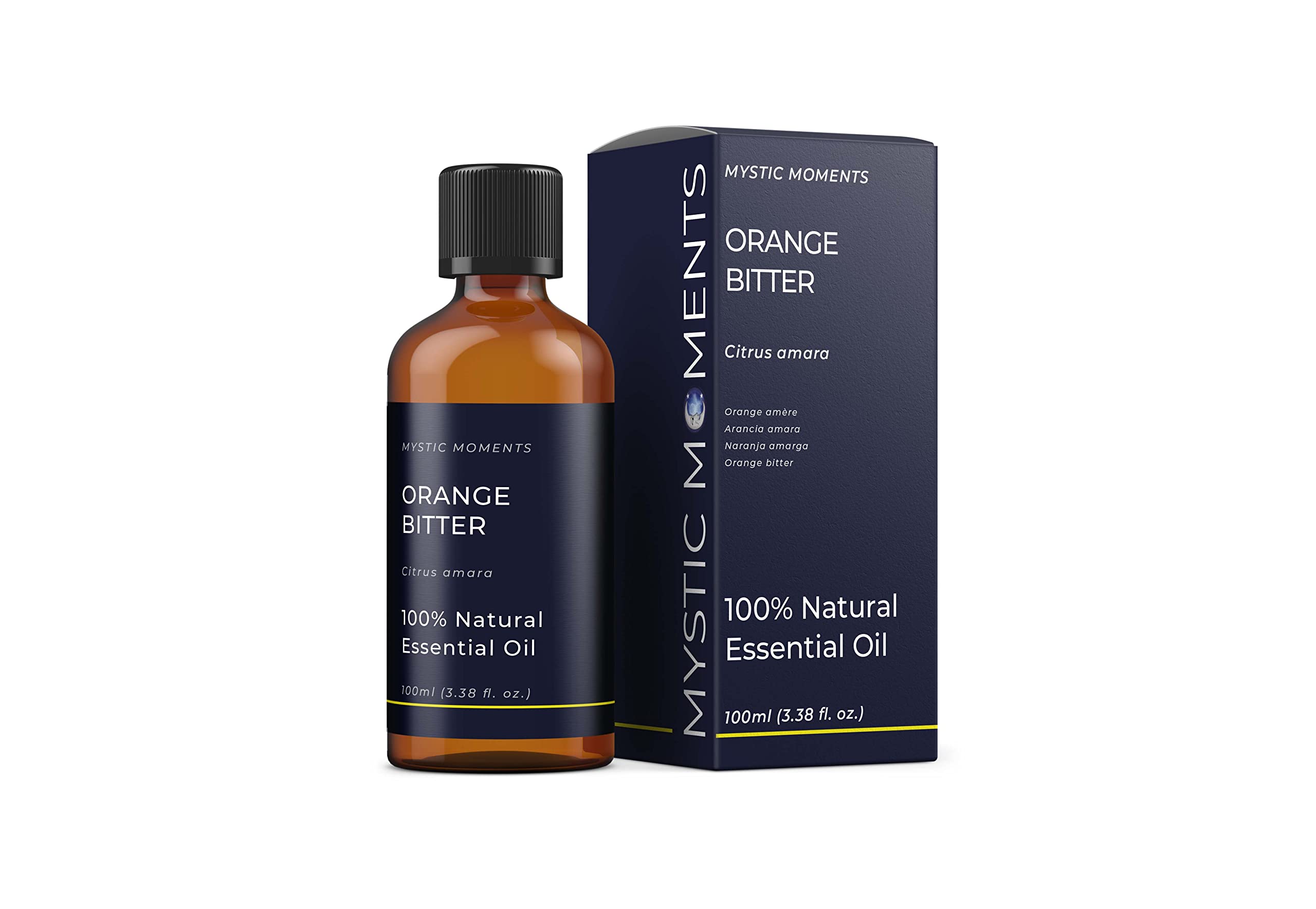 Mystic Moments | Orange Bitter Essential Oil 100ml | Citrus Aurantium | Sharp Green Citrus Aroma for Diffusers, Blends & Creative Home Ambience — image 1