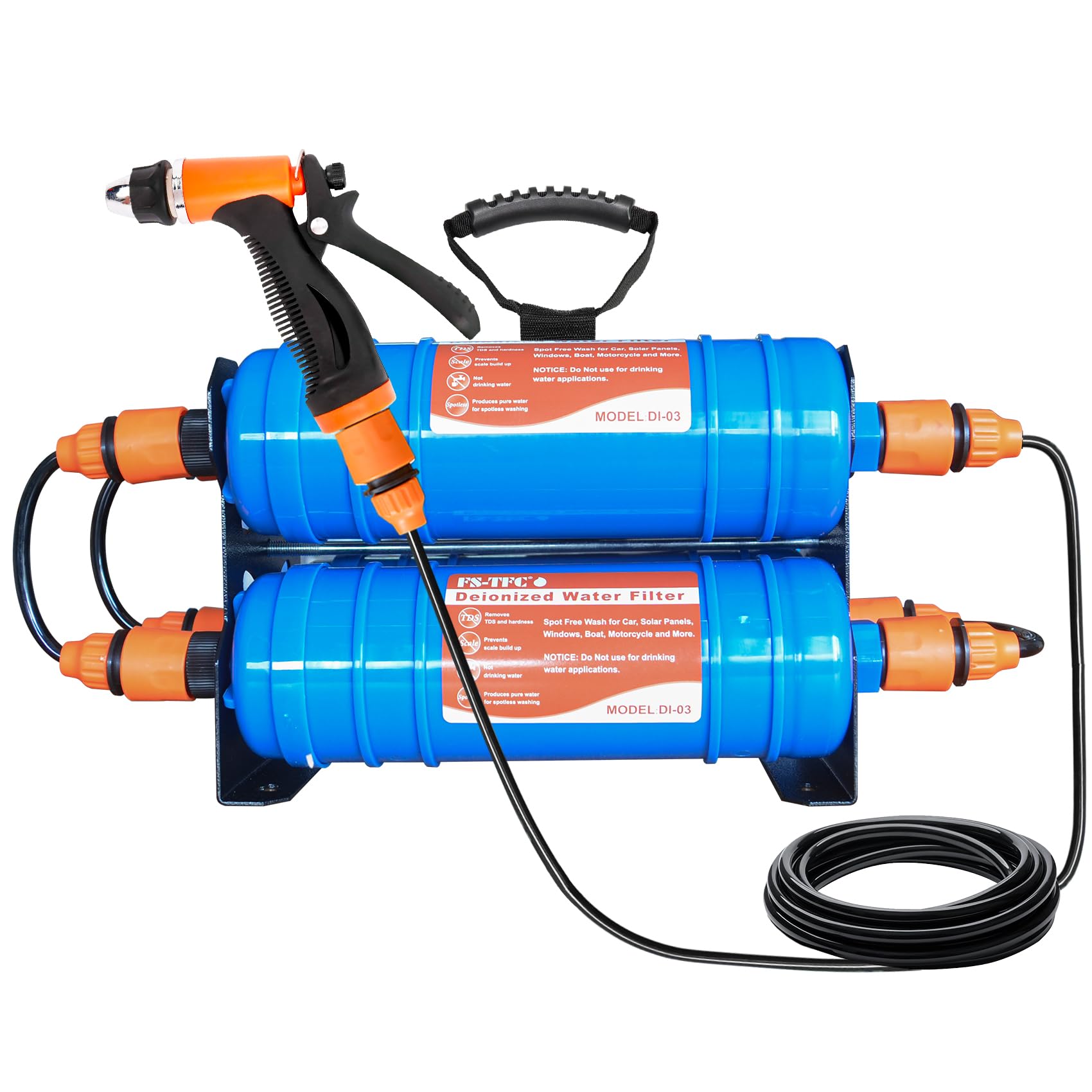 Spotless Rinse System FS-TFC Spotless Car Wash System with 30FT Hose and Wash Gun, Deionized ...