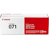 Canon Genuine 071 Black Toner Cartridge Compatible with LBP122dw, MF272dw, MF273dw, MF275dw
