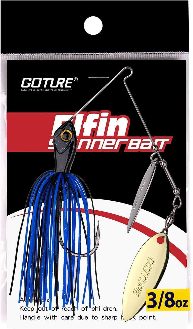 Goture Bass Fishing Lures Spinner Baits Jigs Kit for Bass Fishing Bladed Freshwater Saltwater Metal Double Willow Blade Spinnerbaits Rooster Tail for Salmon Pike Trout Walleye Jigs（3/8 1/2oz） : Sports & Outdoors