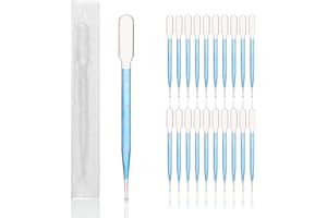 Maccx 100pcs Sterile Transfer Pipettes, Vol. 7ml, 3ml Graduated, 155mm Long, Essential Oils Pipettes, Low-Density Polyethylene Material, Individual Peel-Pack, TPP7155-100