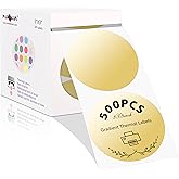 PARLAIM 3" Circle Thermal Labels,Gradual Change Dot Labels for Thermal Label Printer,Thermal Stickers Labels for Inventory,500PCS Round Color Coding Label with Perforation,Package Decoration (Brown)