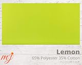 M & J Plain Lemon Polycotton Fabric 45in 112cm Wide 40 Colors 2 Metre view 2